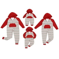 Thaisu Christmas Porodica koja odgovara pidžami reindeer romper dugih rukava jedan kombinezon za odrasle