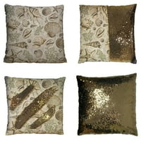 Vintage školjke koraljne zvijezde morski raster jastuk na jastuku Početna Dekor jastuk