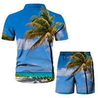 Track odijela za muškarce, muške havajske odjeće za plažu ljeta Boho majica kratke hlače dva seta za