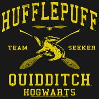 Djevojka Harry Potter Huffluff Quidditch Tragač za grafikom TEE Crno