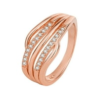 Bacc dodaci podesivi nakit elegantni dragi ljubavni prsten ukrasi ukrasi ukrasi ružičastog zlata 7