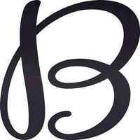 Akrilni simbol, plastični blank b skripta, 6 '' visoka prozirna crna abeceda