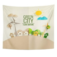Energy Green Planet Eco Friendly Ecology sa drvećem Spremanje životne sredine Zidna umjetnost Viseća