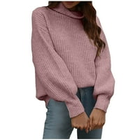 PBNBP Fall džemperi za žene Ležerne prilike pulover dugih rukava s dugim rukavima, labavi ugradbeni