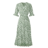 Ljetne haljine za žensko čišćenje TrendsFashion Žene Ljeto Ležerne prilike Dress Dress V-izrez Kratki