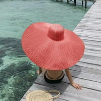 Wollalno, žene široka brana šešica ljetna disketna slama sunčana šešir za sunčanje šešir UV zaštita