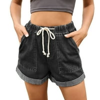 Puawkoer ženske kratke hlače od trapera u obliku traper Stheany Jean Hrtks kratke jean pantalone za
