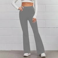 Duge pantalone za žene Ženski povremeni tanki visoki elastični struk čvrste boje Sport Sport Sport Yoga