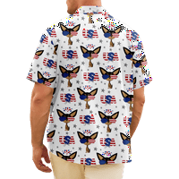 4. jula Havajska majica kratkih rukava za muškarce, dan za neovisnost Ležerne tipke do majica na plaži