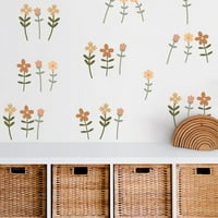 Yubatuo Biljka cvijeća zidna naljepnica Dnevni boravak Dječji uređenje sobe za uređenje doma