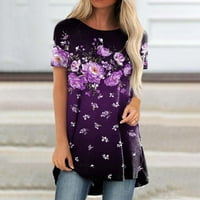 Ljetna ženska ženska majica Ležerne prilike za ispis Saobavi Tunika T majica Raglan kratkih rukava