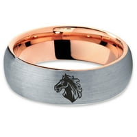 Tungsten Bronco konjski konji Konjičke konjice Equideae Band prsten za muškarce Žene Udobnost FIT 18K