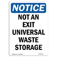 Sigurnosti prometa i skladišta - Obavijest - Nije izlaz u univerzalni spremište za skladištenje otpada