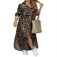 Ženska haljina za oblikovanje nakloni ležaj Leopard Ispis haljine od pola rukava