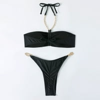 Ženski kupaći kostim Falbala High Struk Bikini set push-up kupaći kostim kupaći kupaći kostim