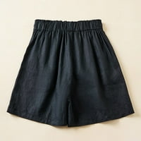 Ženske kratke hlače Ležerne modne žene znojni kratke hlače Ljetne casual labave čvrste kratke hlače sa visokim strukom crna 12