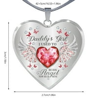 Ženske ogrlice Trendy Wing Tata Heart kćeri čuva kapice za kapi za kćer za tatu Memorijalni nakit Heart