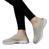 Leey-World papuče za žene modne ljetne žene papuče ravna dna kvadratna nožna prst kožna uzorka čvrsti