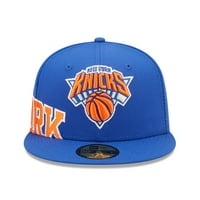 Muška nova era Blue New York Knicks Side Split 59Fifty ugrađeni šešir
