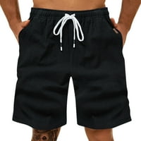 Duks za muškarce Ljetni muškarci Pamučne platnene modne sportske hlače Ravne noge Labave kratke hlače