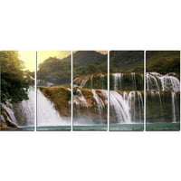 Dizajnerski umjetnički 'prekrasan vodopad u Vijetnamu' fotografski otisak na zamotanom platnu