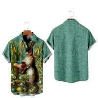 Havajski majice za muškarce - Uskršnji zec kratkih rukava na plaži za plažu Zeka od ispisane remenice