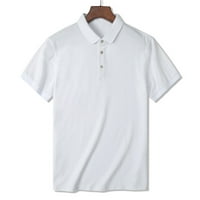Oalirro kratki rukav do majica za muškarce Muškarci Ljetni mekani modni gumbi s kratkim rukavima Majica
