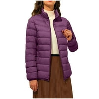 Širina ženske jakna zimske dugih rukava bez kapuljača bez kapuljača vez za jakna od laganog vitka FIT
