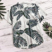 Muška majica modni casunski gumb Ispis Havaji Print Beach Plaža Kratki rukav Top bluza