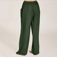 Ženske hlače Leastrolid Color Tether labavo joga pune boje Casual Modne pantalone