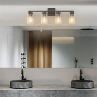 Crno kupatilo za svjetlo, svjetla Seoska kuća svjetlosni čvorovi za kupaonicu iznad ogledala, ul certificirani