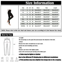 Oblikovne joge hlače Modni print casual visoke struke Sportske hlače plus veličine tijela za žene crna