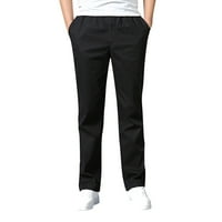 SNGXGN opušteno fit teretni pantalone za muškarce Duksevi sa džepovima Muške teretne hlače, crna, veličina