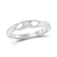 Sterling Silver Women Okrugli dijamant Solitaire Obećaj Bridal Angažman prsten CTTW