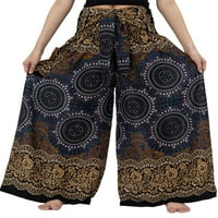 Ženske boho široke noge Palazzo hlače yoga lounge hippie harem cvjetovi pantalone