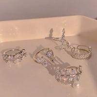 PRIJATELJ Pokloni Temperament Peach Heart Circon Pearl Metal Diamond Podesivi korejski stil Otvoreni