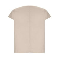 Ljetni vrhovi pamuka i posteljina za žene labave kratkih rukava tunika majica plus veličine bluza za