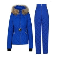 Clearsans Topla zimska skijaška odijela pretvorena modna jakna sa kapuljačom i duge hlače Outfit paketible