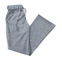 Riforla ženske hlače Žene Ležerni džep pamučni posteljina elastična struka široke velike veličine Hlače