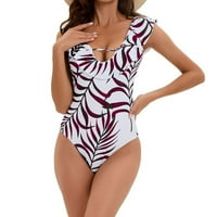 OciviesR Žene s ramenima kupaći kupaći odijelo Vintage ruffle kupaći kostimi tinejdžeri plus veličine