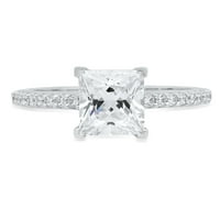 1.66ct princeza rez bijeli safir 18K bijeli zlatni godišnjica za angažman prsten veličine 6,75