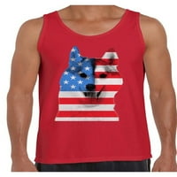 Neugodni stilovi američke zastave Husky tenk za pse za muškarce Američki patriotski tenkovi MENS USA