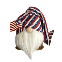 Američki dan nezavisnosti bez lica Man Man Slatka zastava Stojeći lutka Rudolph ukras prozora