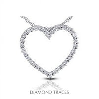 Diamond Tragovi UD-GOS310- 0. Carat Ukupni prirodni dijamanti 18k bijelo zlato Prong Podešavanje modnog