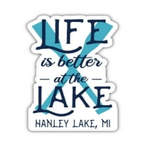 Hanley Lake Michigan Suvenir Frižider Magnet veslo dizajn 4-pakovanje