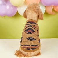 Aosijia Pseni prsluk od pasa Geometrijski ispis Topli mačji psi džemperi za pse za pseće jaknu za pse