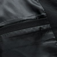 Ketyyh-CHN jakna za muškarce lagane kapute dugih rukava odjeća crna, 2xl