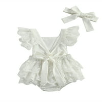 Treegren novorođenčad dječje djevojke čipka za romper novorođenčeki, zbir ruffle bodysuit cvjetna haljina