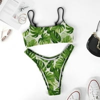 Leey-World High Struk kupaći kostimi za žene Ženski kupaći kostimi Paillette Brio Underwire BRA Tummy