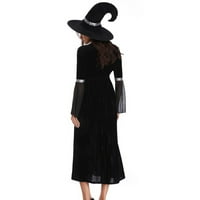 Fanxing Women Vampire Cosplay kostim mrežasta dugi rukav dugi rukav dugi dugi haljina duga haljina retro